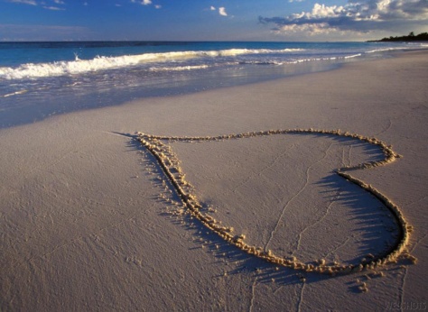 love in sand